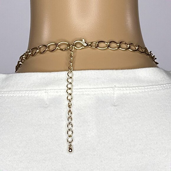 Colorful Shapes On A Faux Gold Adjustable Chain‎ With A Lobster Claw Clasp - Picture 4 of 10